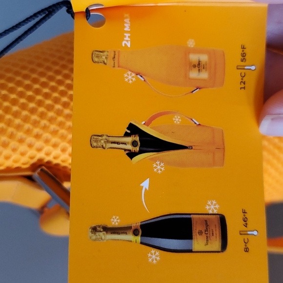 Veuve Clicquot Champagne Brut Ice Jacket Orange Scuba Insulated Carry Case Bag - Picture 7 of 9